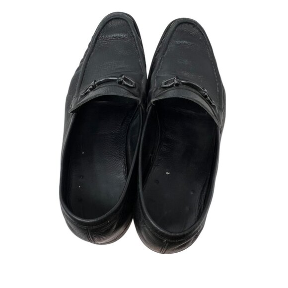 Salvatore Ferragamo Mens 13 Gancini Bit Loafers Black Leather Driving Shoes Flaw main image 9